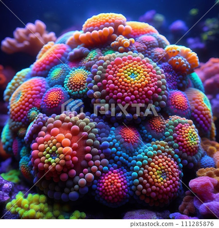 beautiful colorful rainbow coral 111285876