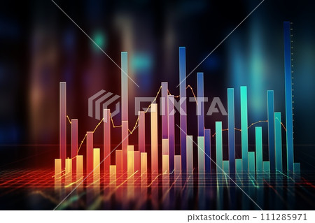 Market chart of business increase stock graph or investment financial data 111285971