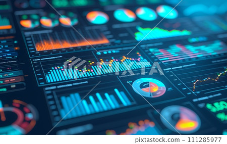 Dashboard Intelligent infographic technology UI interface, analytical graph of financial data Dashboard Intelligent infographic technology UI interface, analytical graph of financial data 111285977