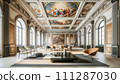 AI-generated content. Interior design. Modern Meets Classic: A Palatial Room with Contemporary Furnishings 111287030
