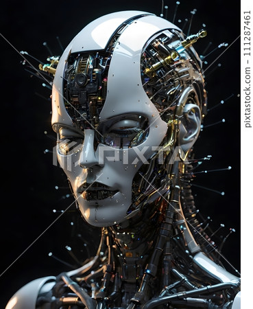 AI-generated content. Robotic Portrait of the Future AI Generated AI-generated content. Robotic Portrait of the Future AI Generated 111287461