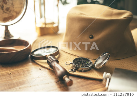 Scene with a magnifying glass 111287910