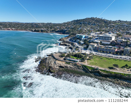 Aerial view of the La Jolla coastline, California, USA Aerial view of the La Jolla coastline, California, USA 111288244