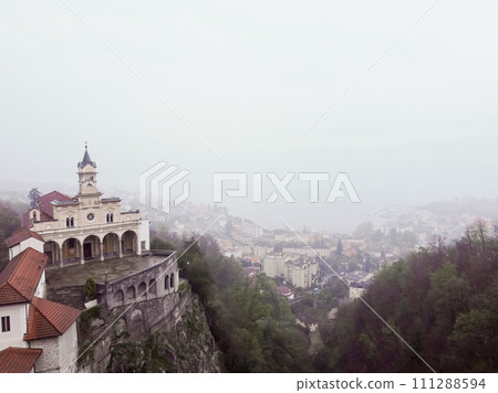 Locarno, located at the southern foot of the Swiss Alps. Switzerland, Europe. 111288594