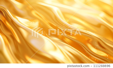 Close-up of swirling golden liquid with shimmering sparkles, creating a luxurious and elegant abstract background. Close-up of swirling golden liquid with shimmering sparkles, creating a luxurious and elegant abstract background. 111288696