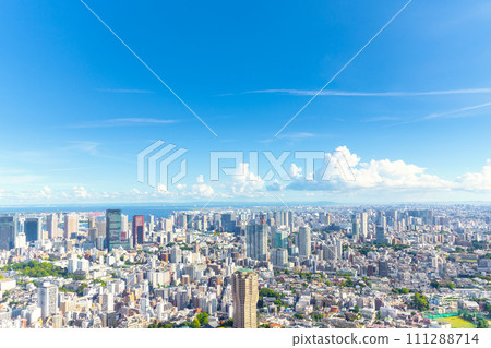 Looking towards Shinagawa where Tokyo redevelopment is progressing 2023 Looking towards Shinagawa where Tokyo redevelopment is progressing 2023 111288714