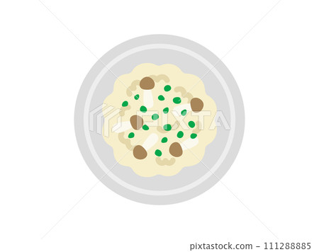 蘑菇燴飯圖示的插圖 111288885