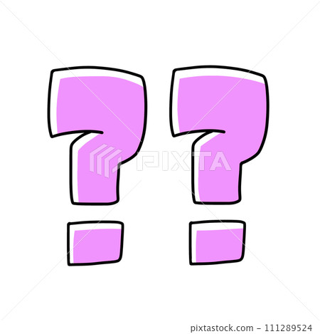 Loose simple Hatena mark, single item, square base, solid painting 111289524