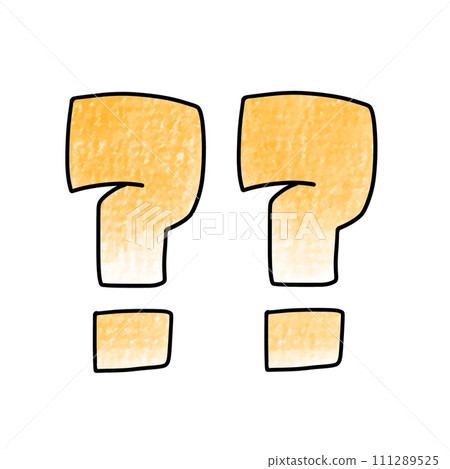 Loose Simple Hatena Mark Single Item Square Base Analog Style 111289525