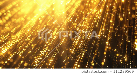 golden matrix light codes dance elegantly, generative AI 111289569