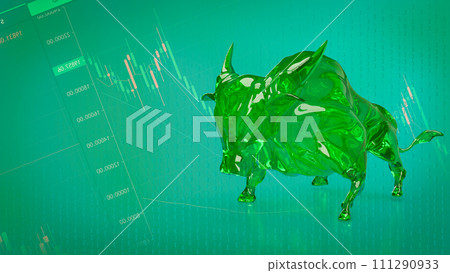 The Bull 3d figure for Business or positive sentiment often encourages buying. The Bull 3d figure for Business or positive sentiment often encourages buying. 111290933