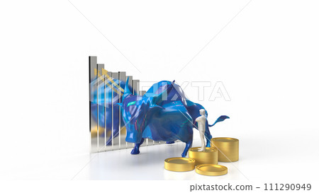The Bull 3d figure for Business or positive sentiment often encourages buying. The Bull 3d figure for Business or positive sentiment often encourages buying. 111290949