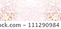 櫻花飄落的春天意象背景素材 111290984