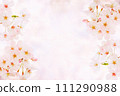 櫻花花瓣側框（春天圖像背景素材） 111290988