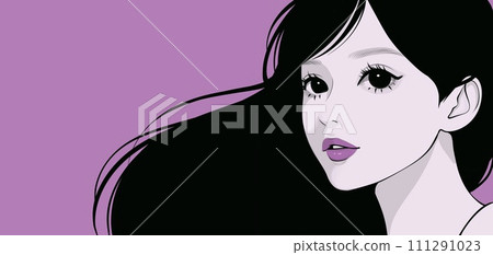 Illustration material of women and girls 111291023
