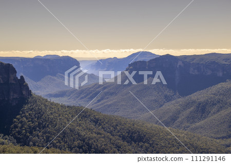 Photograph of the Grose Valley in Blackheath in the Blue Mountains in Australia Photograph of the Grose Valley in Blackheath in the Blue Mountains in Australia 111291146