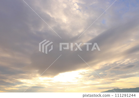 Morning sky with many clouds, sunrise Morning sky with many clouds, sunrise 111291244