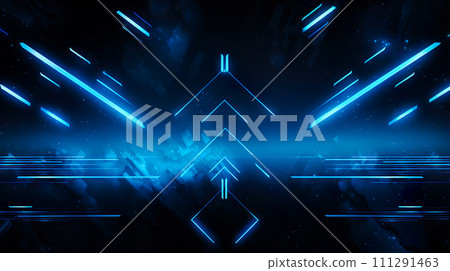 藍色發光抽象箭頭背景“AI 生成圖像” 111291463