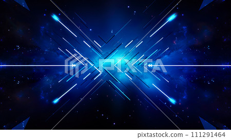 藍色發光抽象箭頭背景“AI 生成圖像” 111291464
