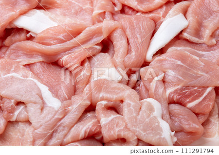 Close-up of pork (cut off thigh). 111291794
