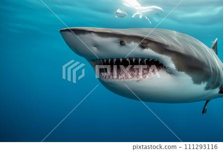 Shark AI generated image illustration sea Jaws great white shark horror 111293116