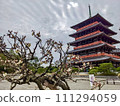 梅花和五層寶塔預示著春天的到來 111294059
