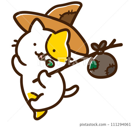 可愛的流浪旅行者貓角色的變形插圖 111294061