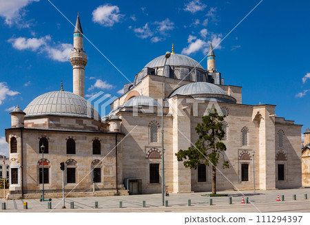 Medieval Selimiye Mosque in center of Turkish city of Konya Medieval Selimiye Mosque in center of Turkish city of Konya 111294397