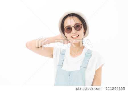 A woman wearing sunglasses A woman wearing sunglasses 111294635