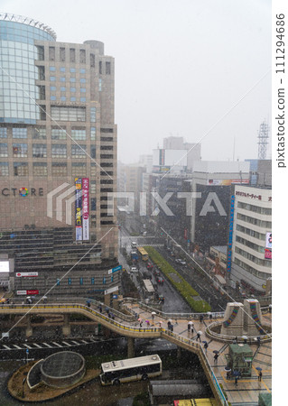 八王子站北口大雪,電視台播出大雪 八王子站北口大雪,電視台播出大雪 111294686