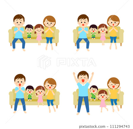 家長和孩子觀看比賽 111294743