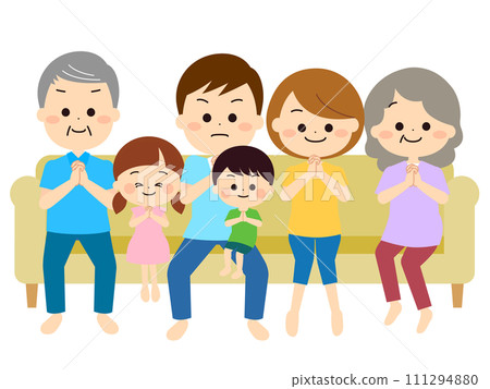 Three families watching the game 111294880
