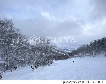 [滑雪/單板滑雪] 被新雪覆蓋的開放感滑雪場/滑雪場（富良野滑雪場） 111295041
