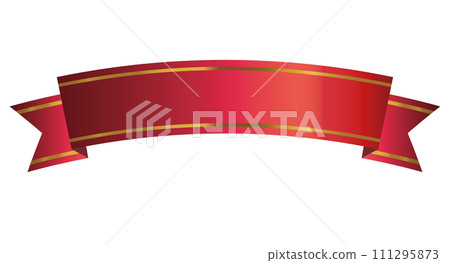 閃亮的絲帶背景材料紅色 111295873