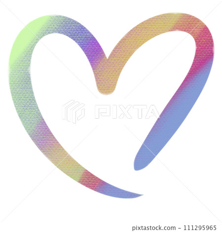 The rainbow Heart water color paint for love concept 111295965