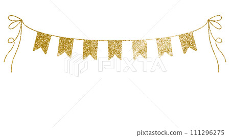 garland flag sparkle bunting golden glitter shinny illustration carnival birthday new year baby shower party decoration banner colorful boho style border frame garland flag sparkle bunting golden glitter shinny illustration carnival birthday new year baby shower party decoration banner colorful boho style border frame 111296275