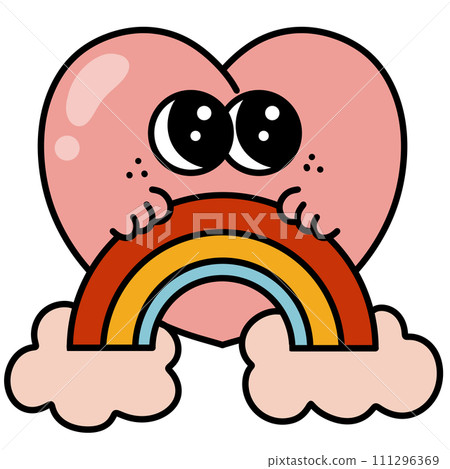 heart, cartoon, character 111296369