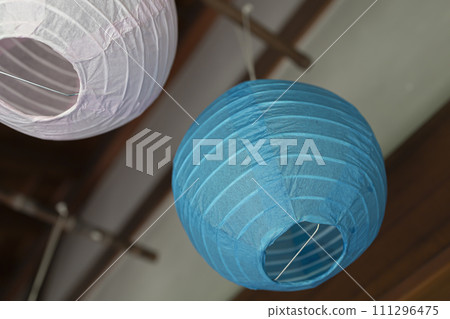 Large lantern decoration in an old folk house 111296475