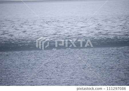 Nemuro coast covered with drift ice Nemuro coast covered with drift ice 111297086