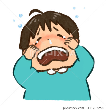 哭泣的男孩上半身 哭泣的男孩上半身 111297258