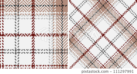Check plaid seamless pattern set background. Check plaid seamless pattern set background. 111297991