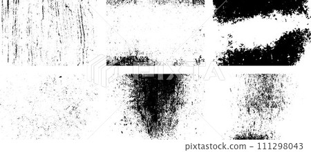 Black and white grunge. Distress overlay texture. Abstract surface dust and rough dirty wall background concept. Distress illustration simply place over object to create grunge effect. Vector EPS10. 111298043