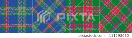 Check plaid seamless pattern set background. 111298080