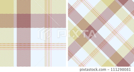 Check plaid set seamless pattern. 111298081
