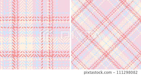 Check plaid set seamless pattern. 111298082