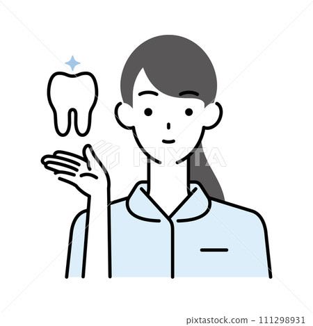 Dental consultation/Female dental hygienist 111298931