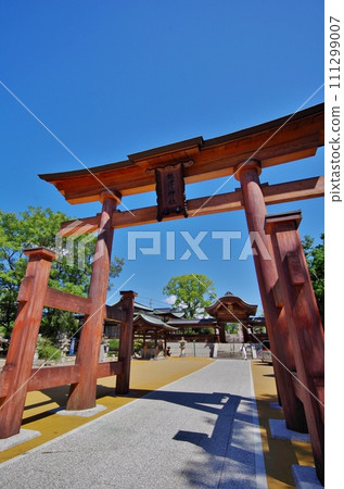 Distinctive torii gate of Nigitsu Shrine, Hiroshima Distinctive torii gate of Nigitsu Shrine, Hiroshima 111299007