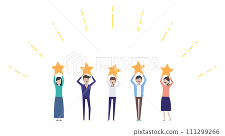 人們給予五星級評價的病毒式行銷 人們給予五星級評價的病毒式行銷 111299266