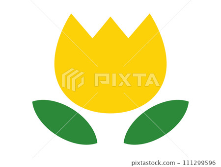 Cute tulip yellow 111299596