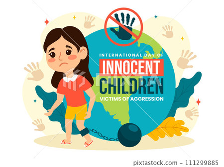 International Day of Innocent Children Victims of Aggression Vector Illustration on 4 June with Kids Sad Pensive and Cries in Flat Cartoon Background International Day of Innocent Children Victims of Aggression Vector Illustration on 4 June with Kids Sad Pensive and Cries in Flat Cartoon Background 111299885